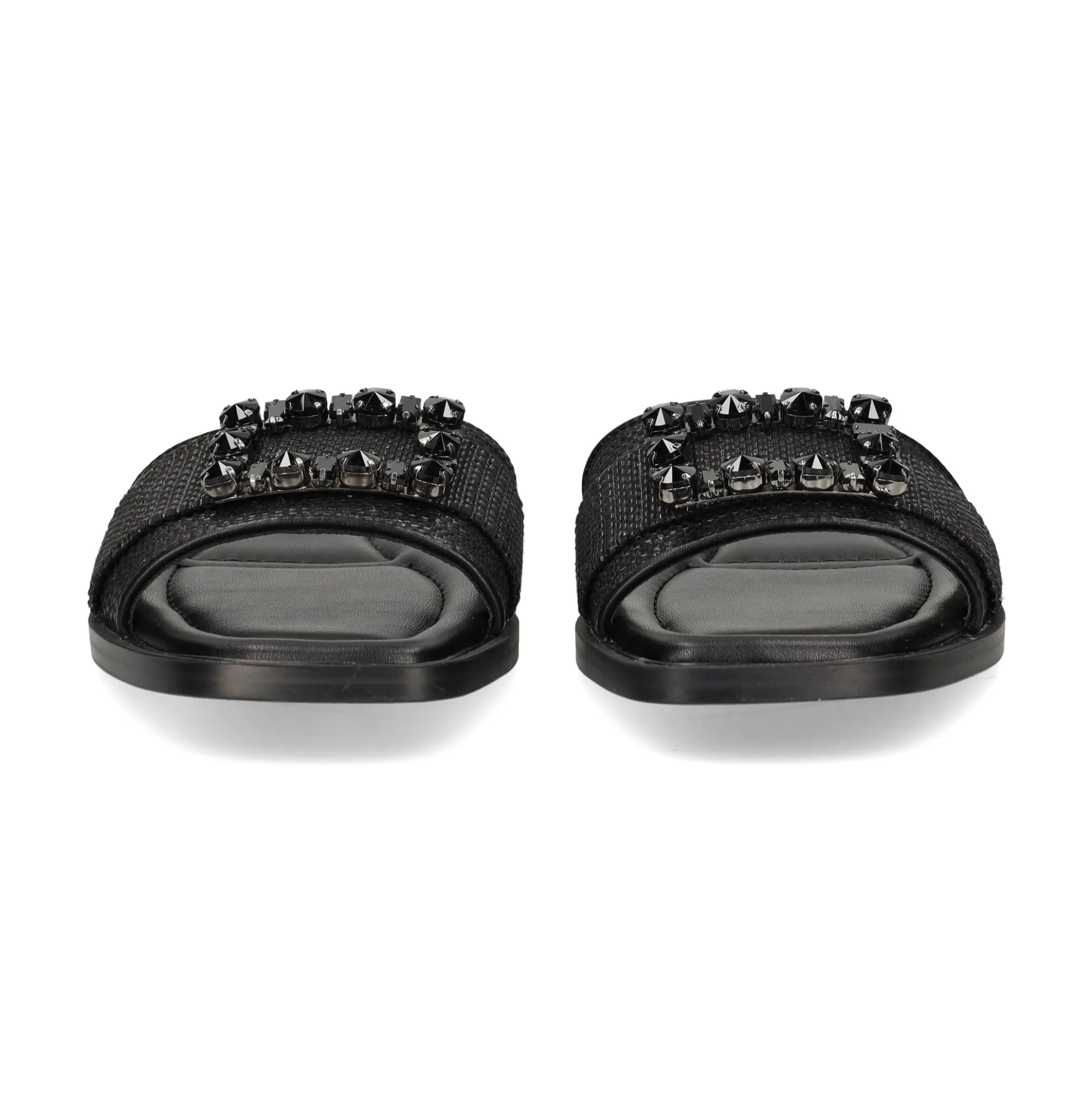 EXE Sandalias planas de Mujer DORETA-488 NEGRO