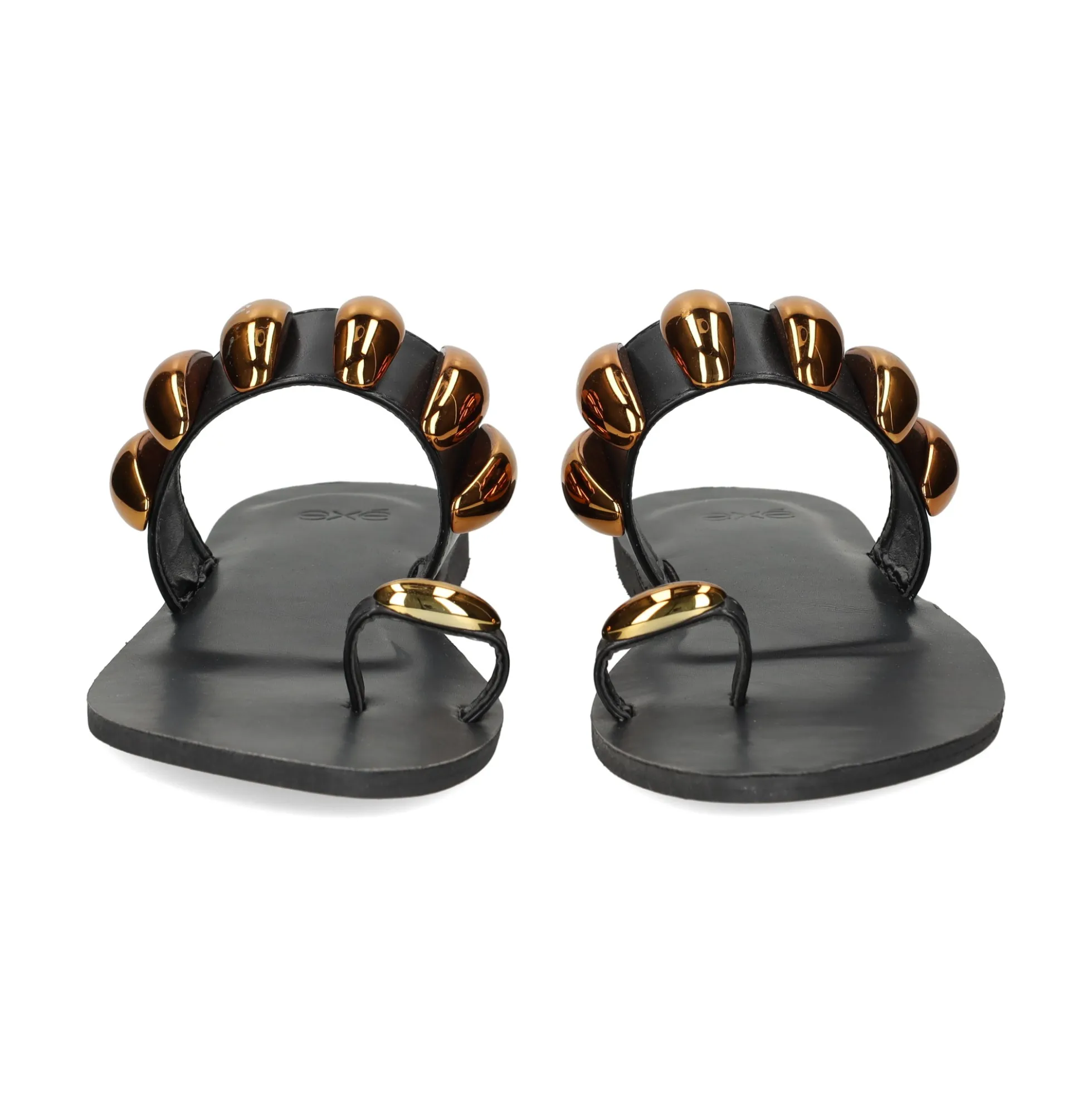 EXE Sandalias planas de Mujer NS-601 NEGRO