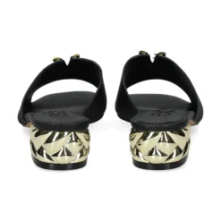 EXE Sandalias planas de Mujer KATY-811 NEGRO