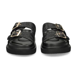 EXE Sandalias planas de Mujer HS53023-2 NEGRO