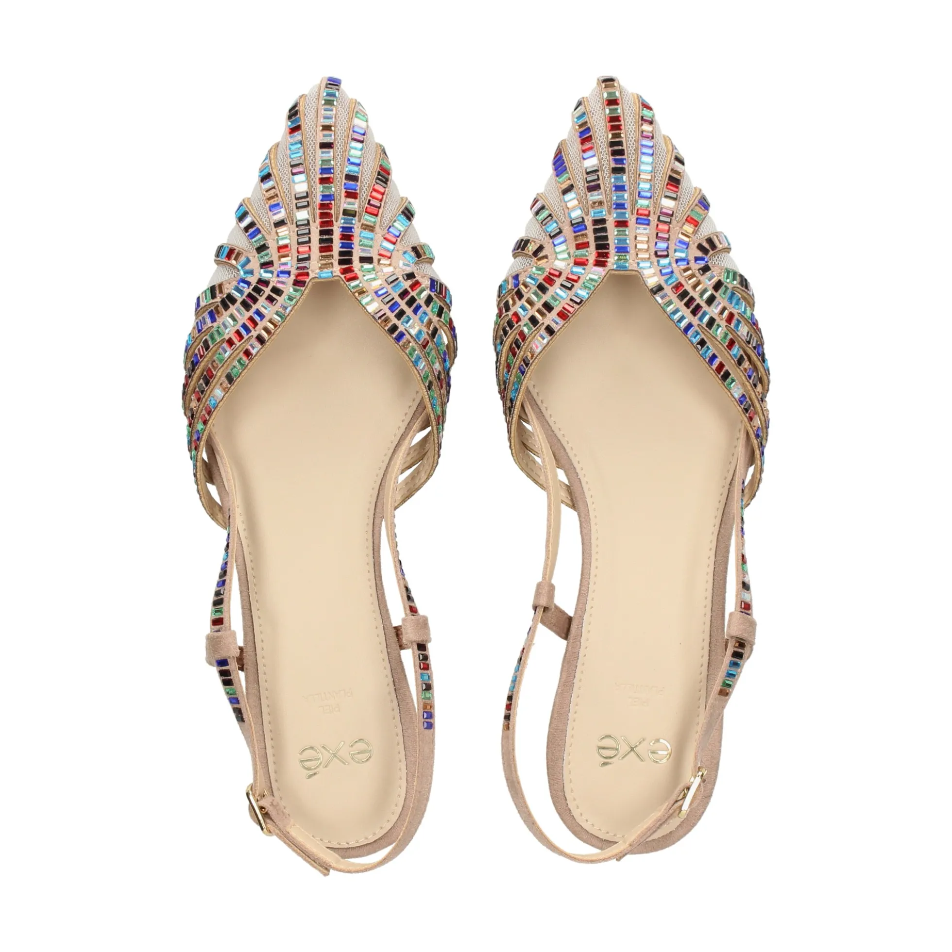 EXE Zapatos planos de Mujer KENDAL-244 TAUPE MULTI