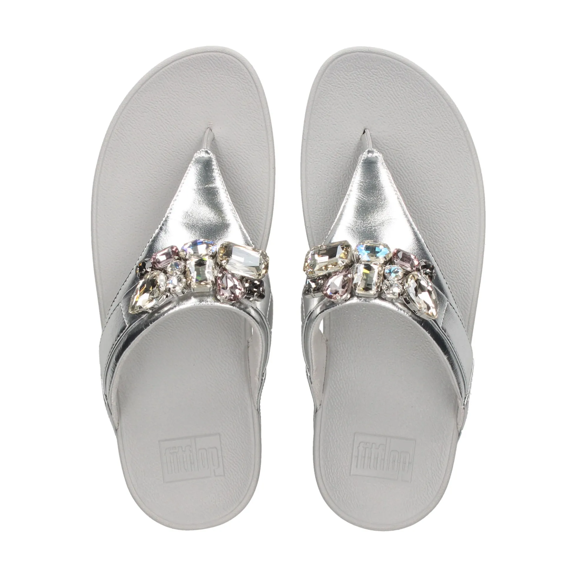 FITFLOP Sandalias cuña de Mujer HT8 011 PLATA