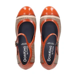 FLUCHOS Merceditas de Mujer D8669MXNSU FANGO + TEJA