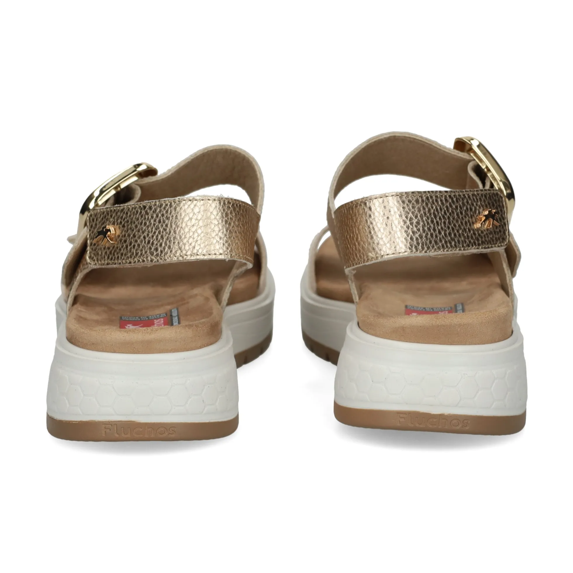FLUCHOS Sandalias con plataforma de Mujer F2166 PLATINO