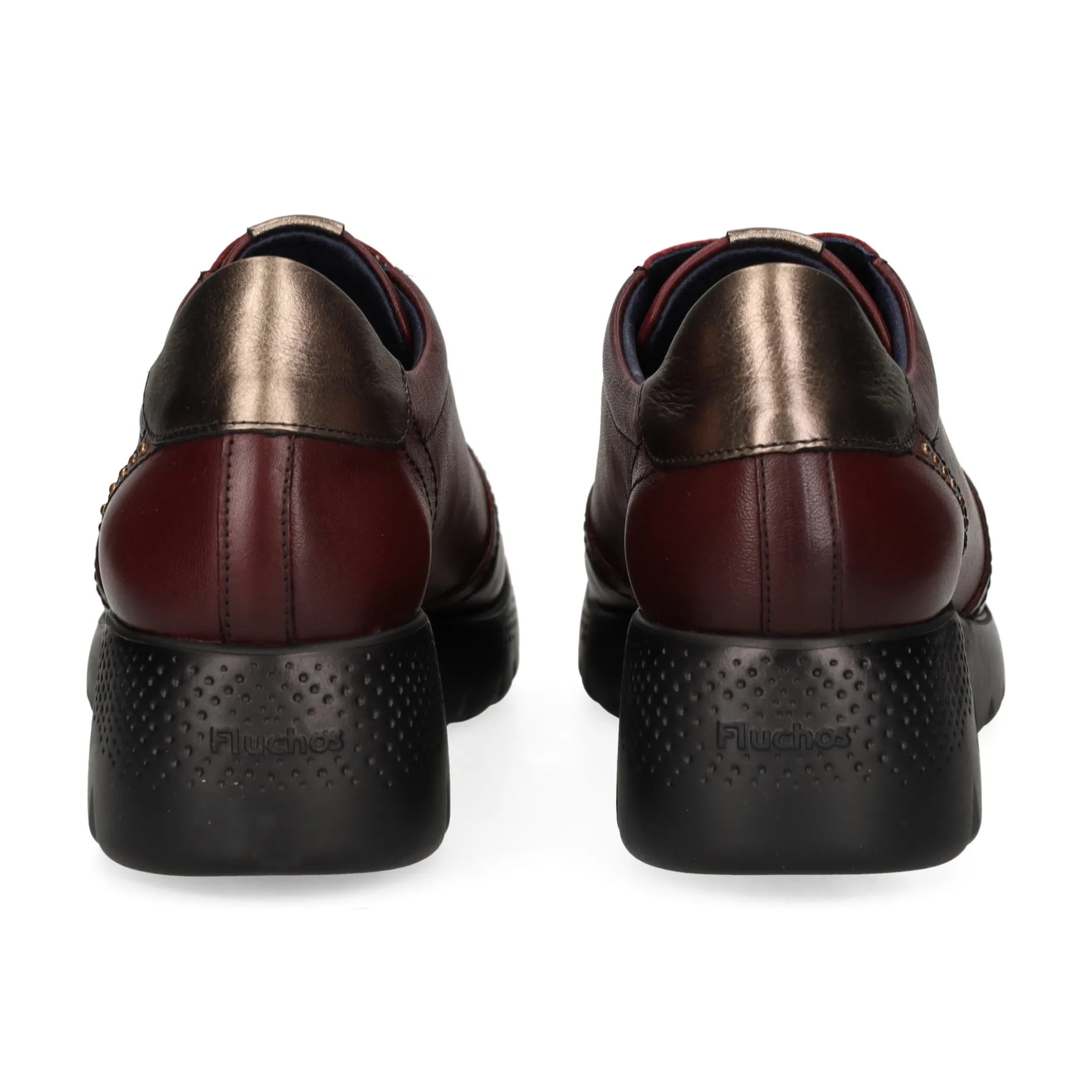 FLUCHOS Zapatos Blucher F2096 BURDEOS+COM.1