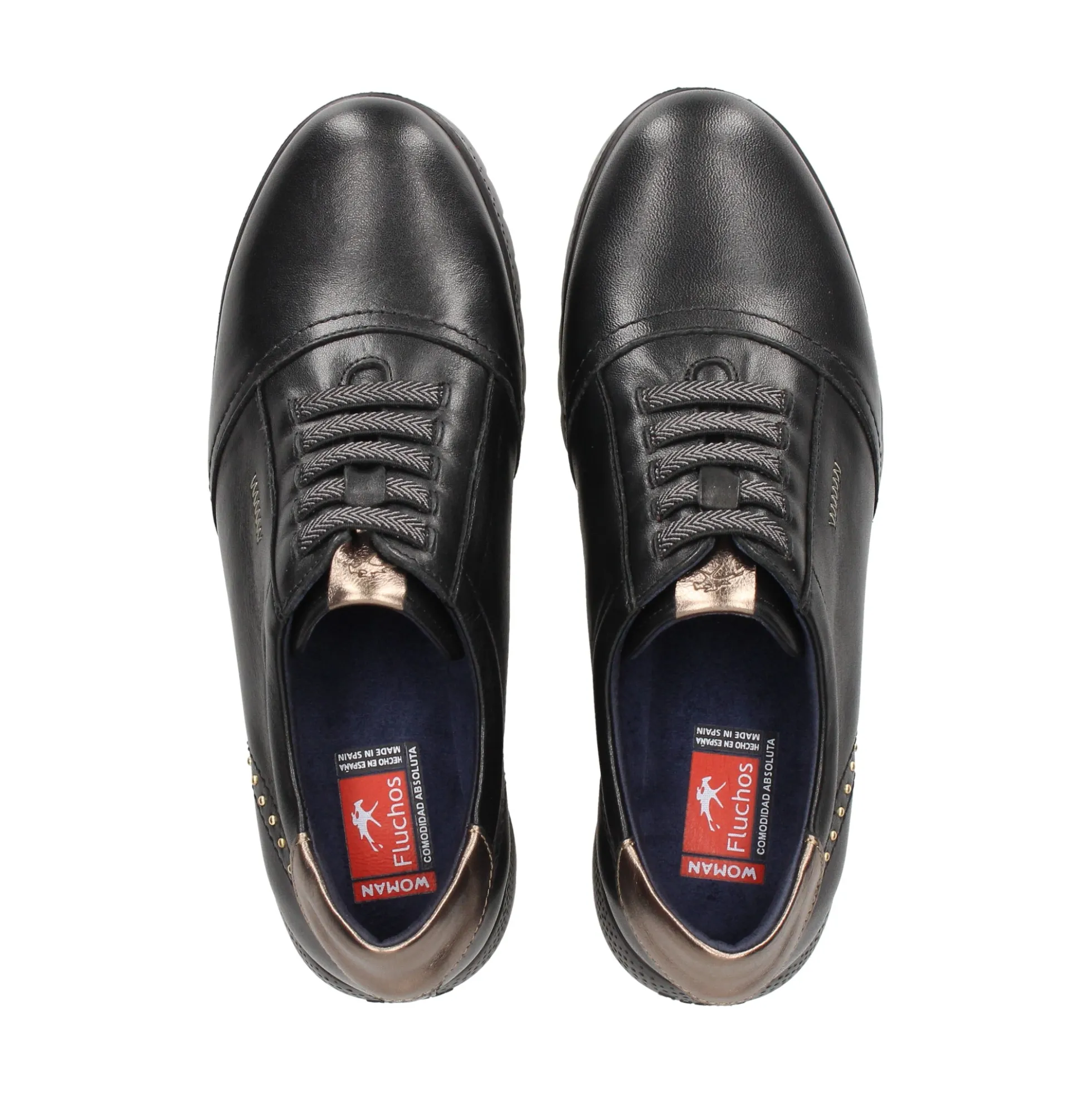 FLUCHOS Zapatos Blucher F2096 NEGRO+COM.3