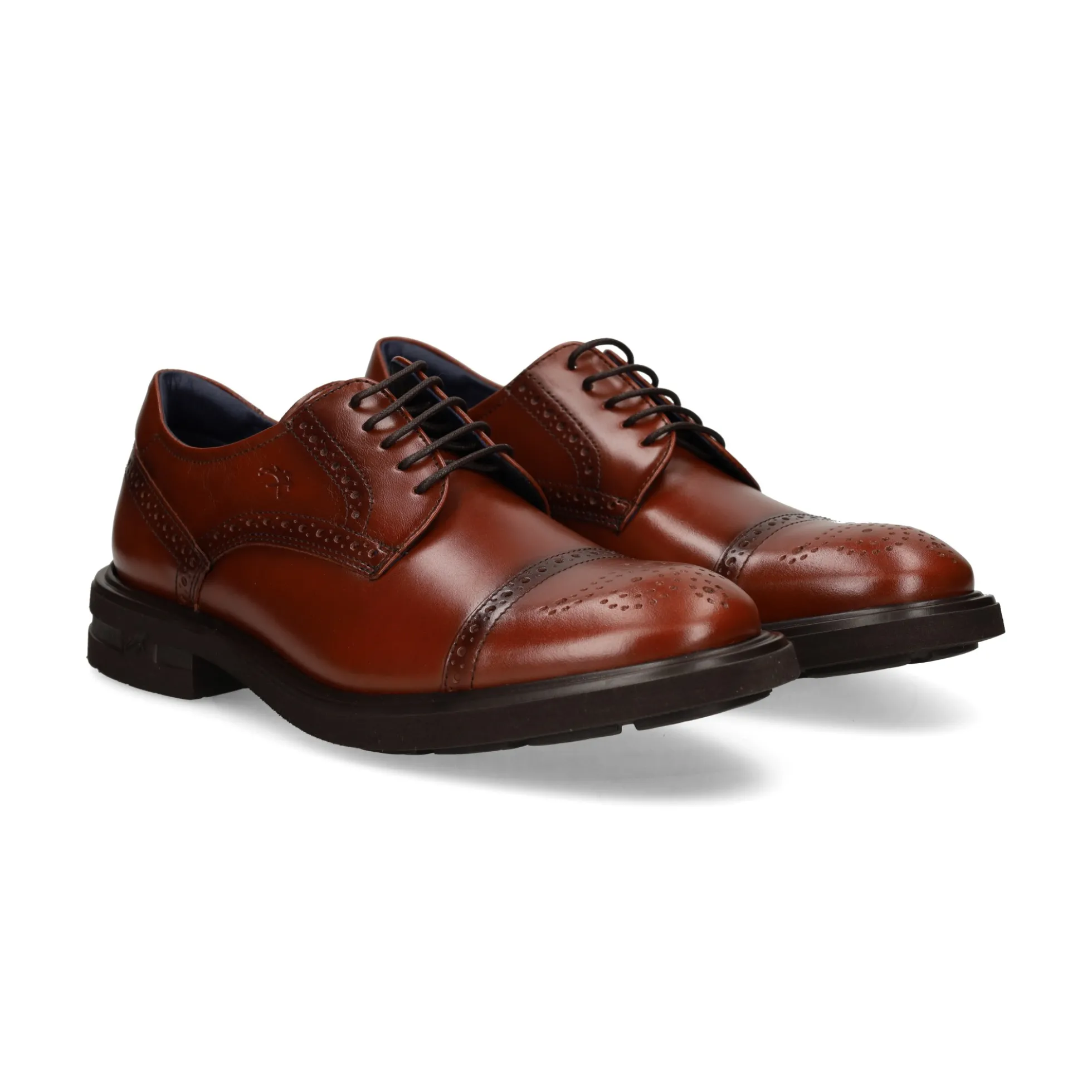 FLUCHOS Zapatos de vestir de Hombre F0629 CASTAÑO