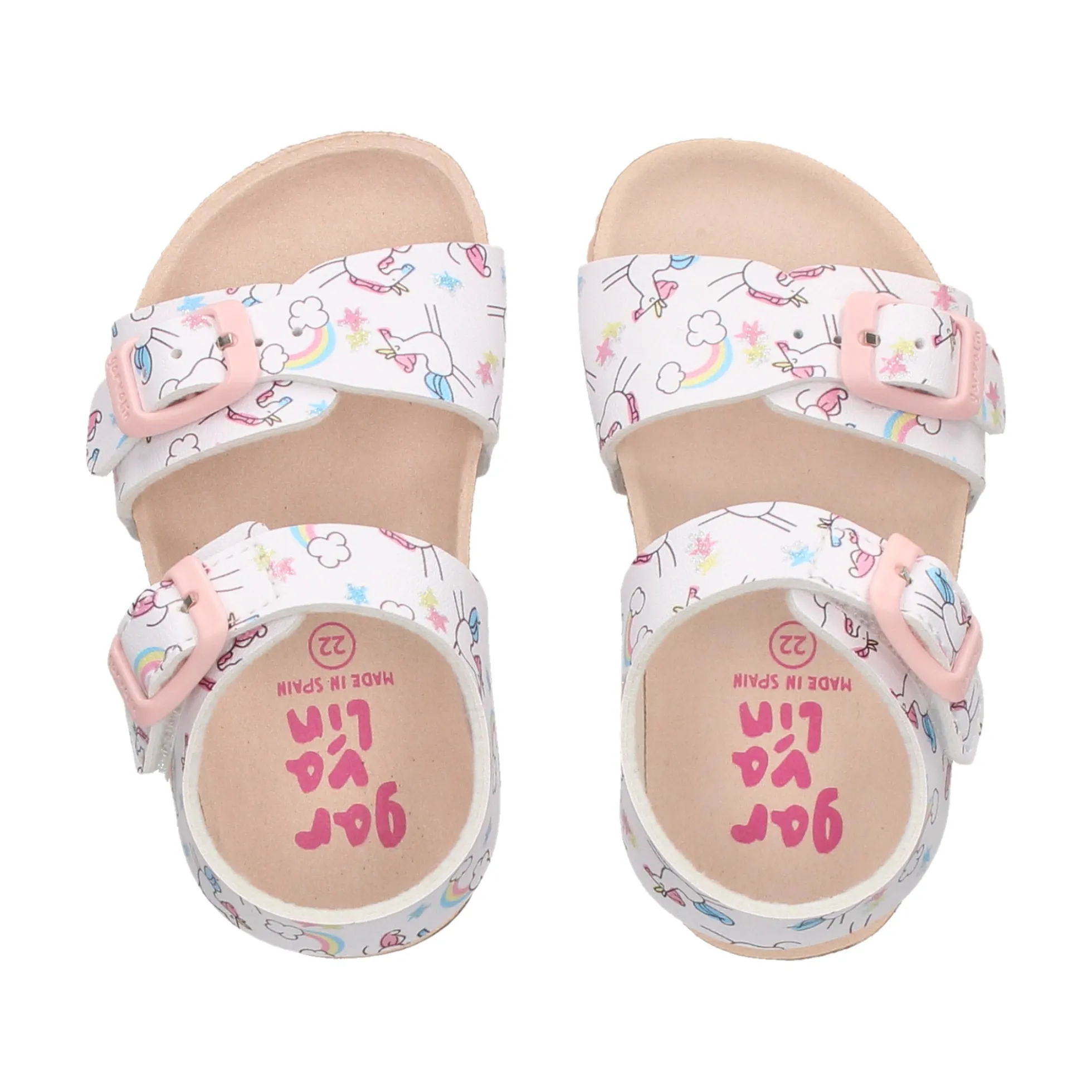 GARVALIN Sandalias, chanclas y albarcas de niña 252463-B050 BLANCO