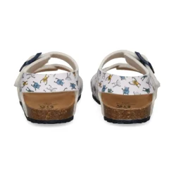 GARVALIN Sandalias, chanclas y albarcas de niña 242468-B BLANCO