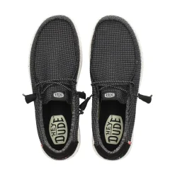 HEY DUDE Zapatillas de Hombre WALLY SPORT MESH 066 BLACK/WHITE