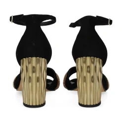 LODI Sandalias con tacón de Mujer WELTER NEGRO/TOPAZ