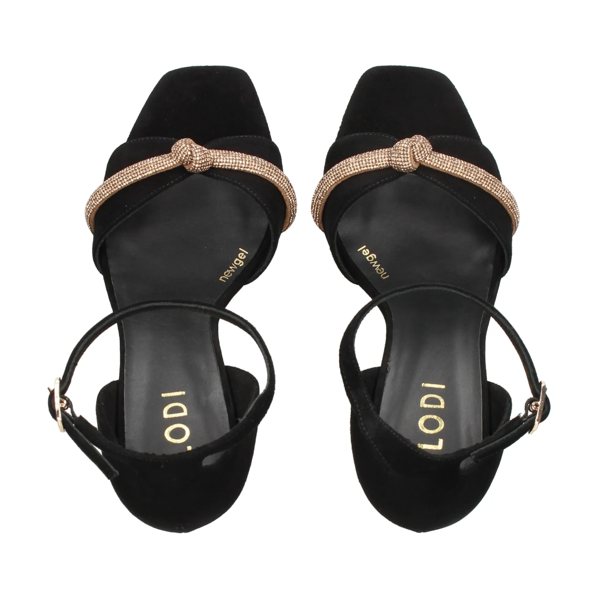 LODI Sandalias con tacón de Mujer WELTER NEGRO/TOPAZ
