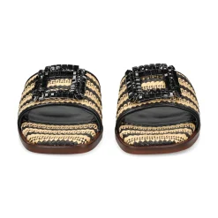 LODI Sandalias planas de Mujer NU4890 RAFIA NEGRO/