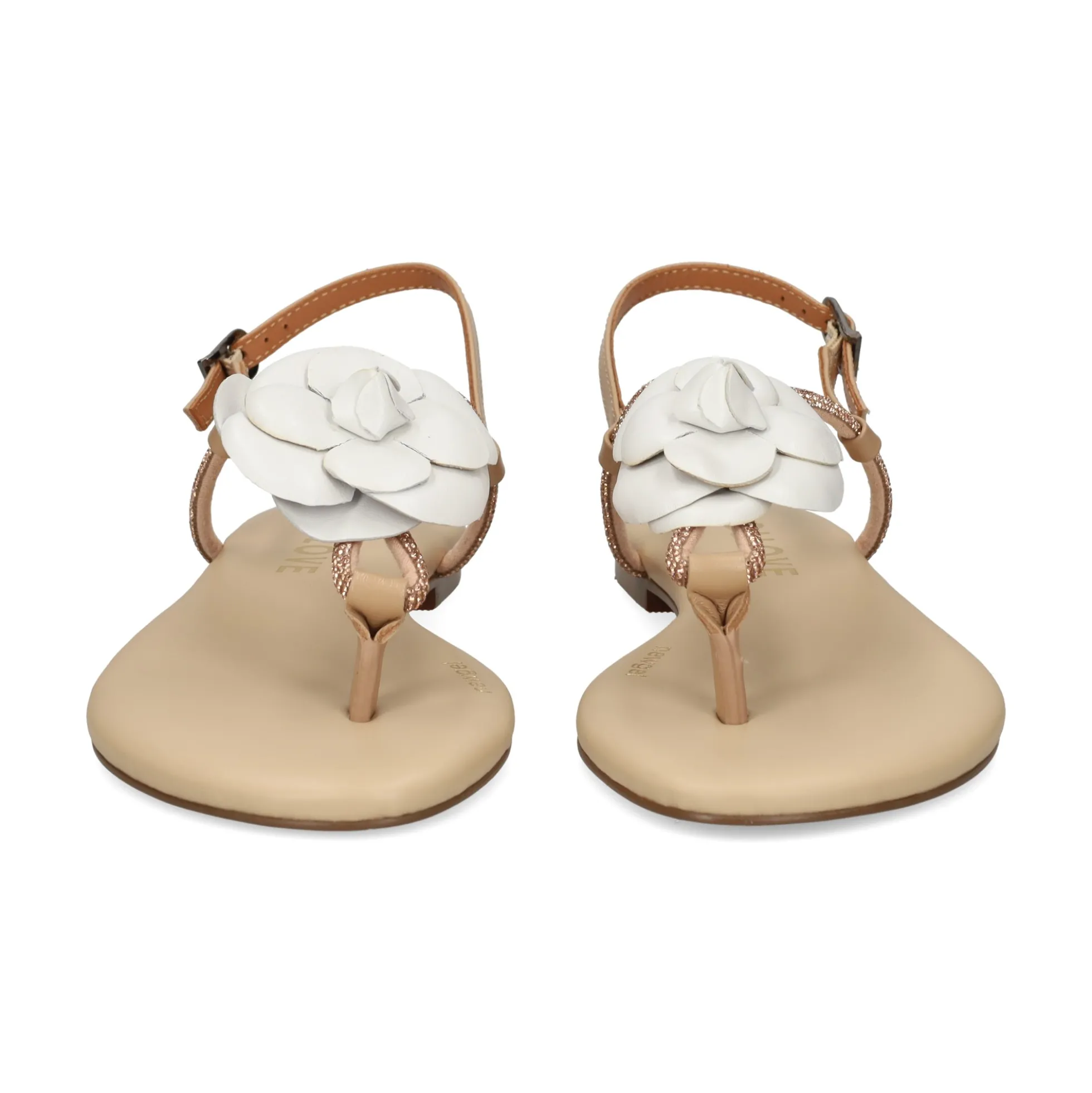LODI Sandalias planas de Mujer BR5500 C2 SAND/WHITE