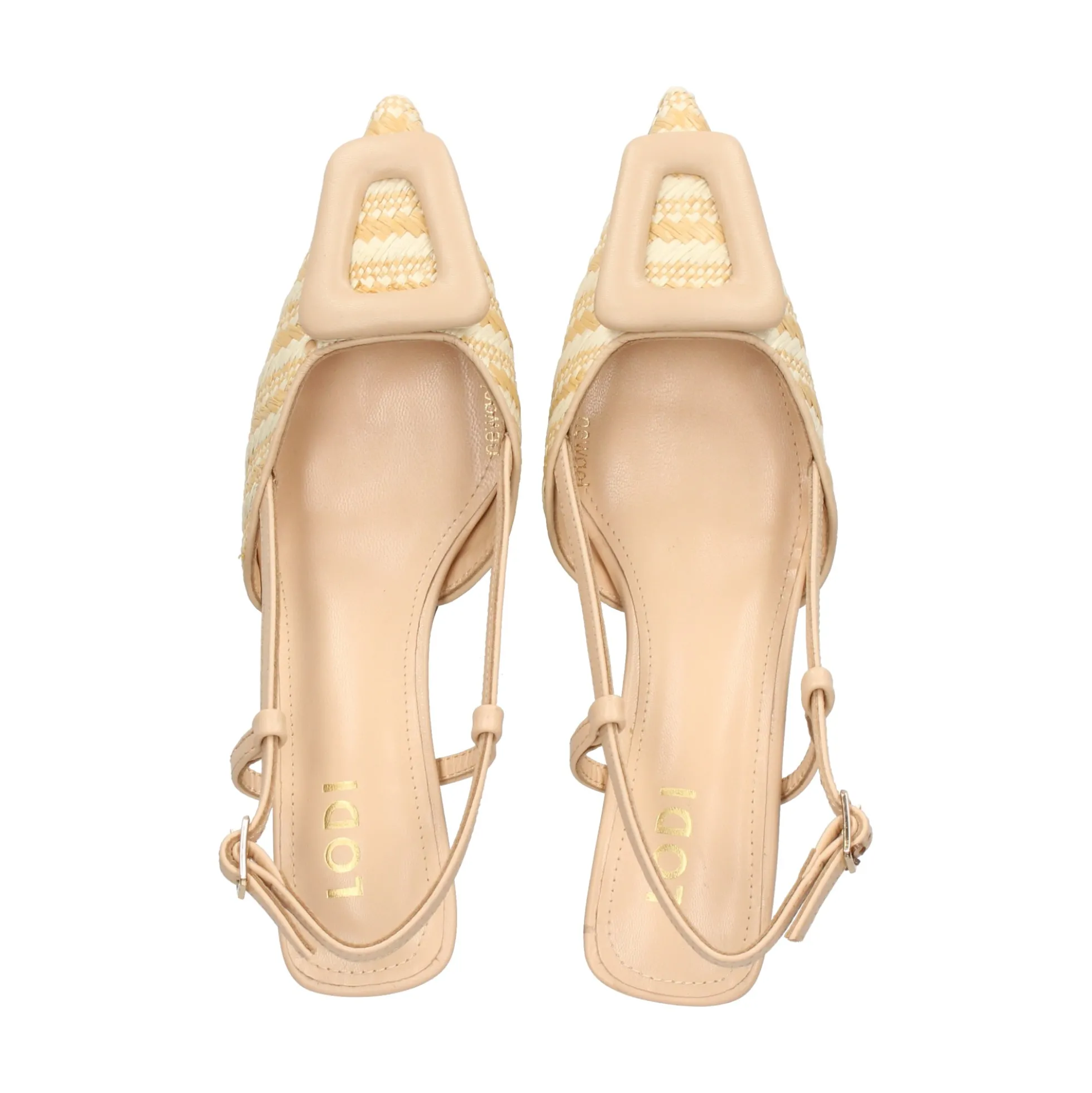 LODI Zapatos de tacón medio de Mujer BESO NATURAL-COTTON