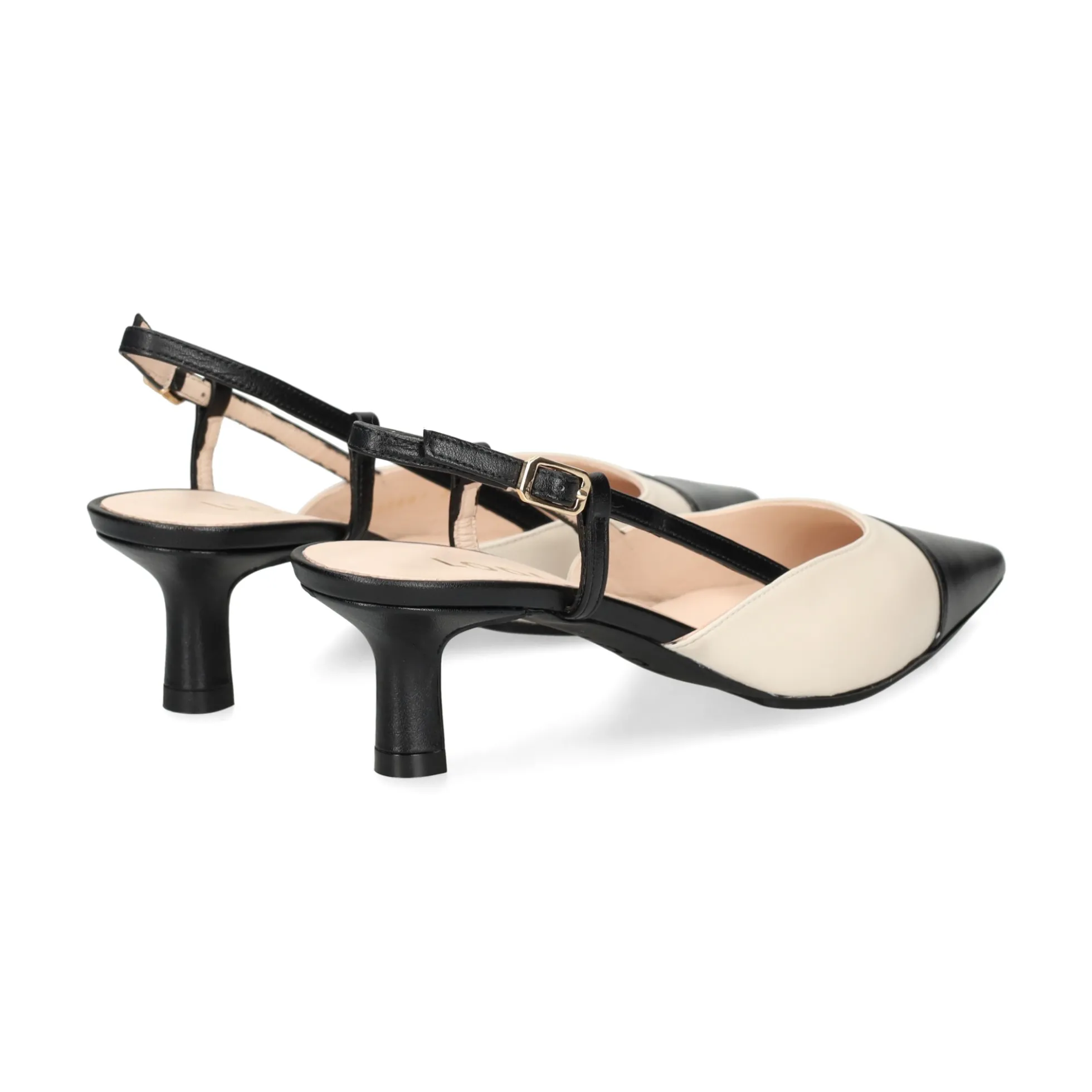 LODI Zapatos de tacón medio de Mujer CHAMES NEGRO+COTTON
