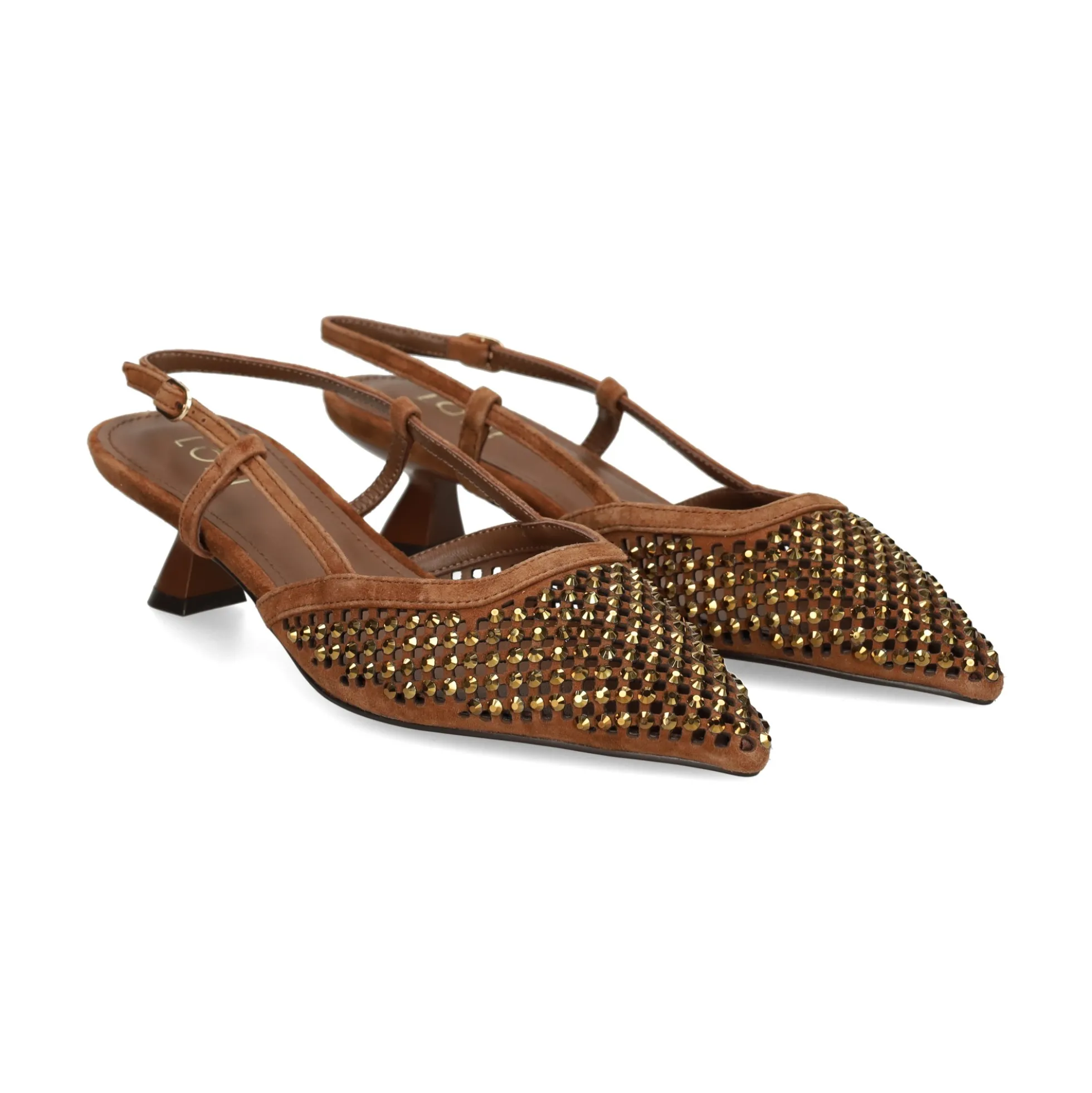 LODI Zapatos de tacón medio de Mujer A-CASIA C501 CHOCOLATE