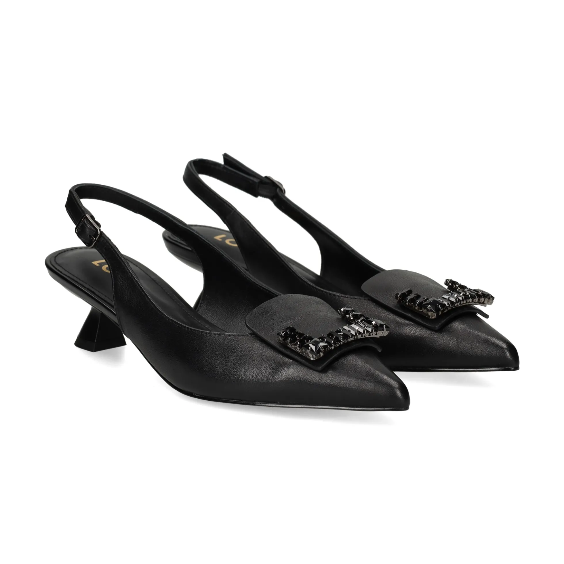LODI Zapatos de tacón medio de Mujer RINO NEGRO