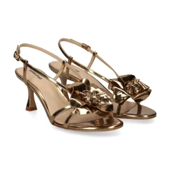 LOLA CRUZ Sandalias con tacón de Mujer 035Z17BK ORO