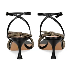 LOLA CRUZ Sandalias con tacón de Mujer 250Z13BK NEGRO