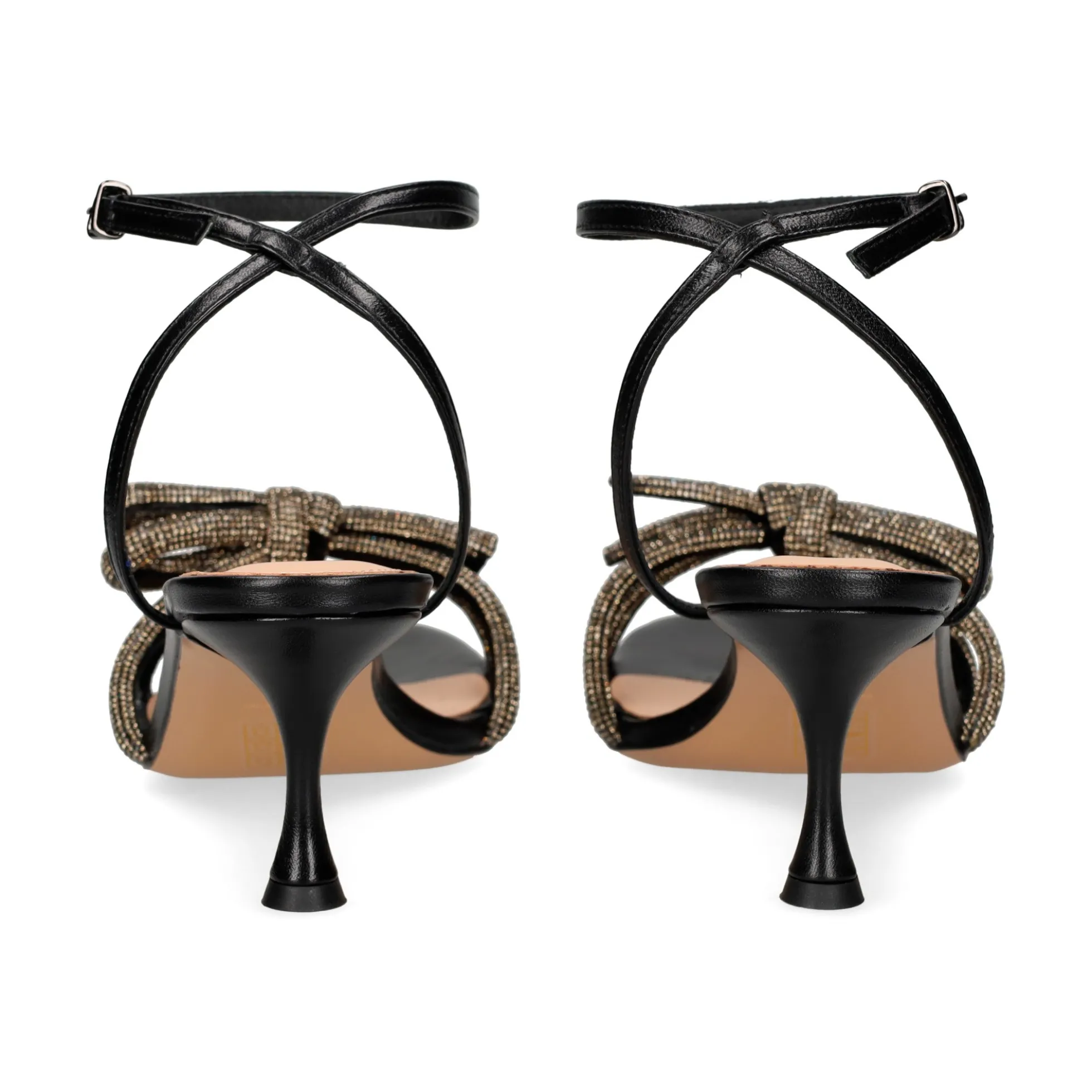 LOLA CRUZ Sandalias con tacón de Mujer 250Z13BK NEGRO