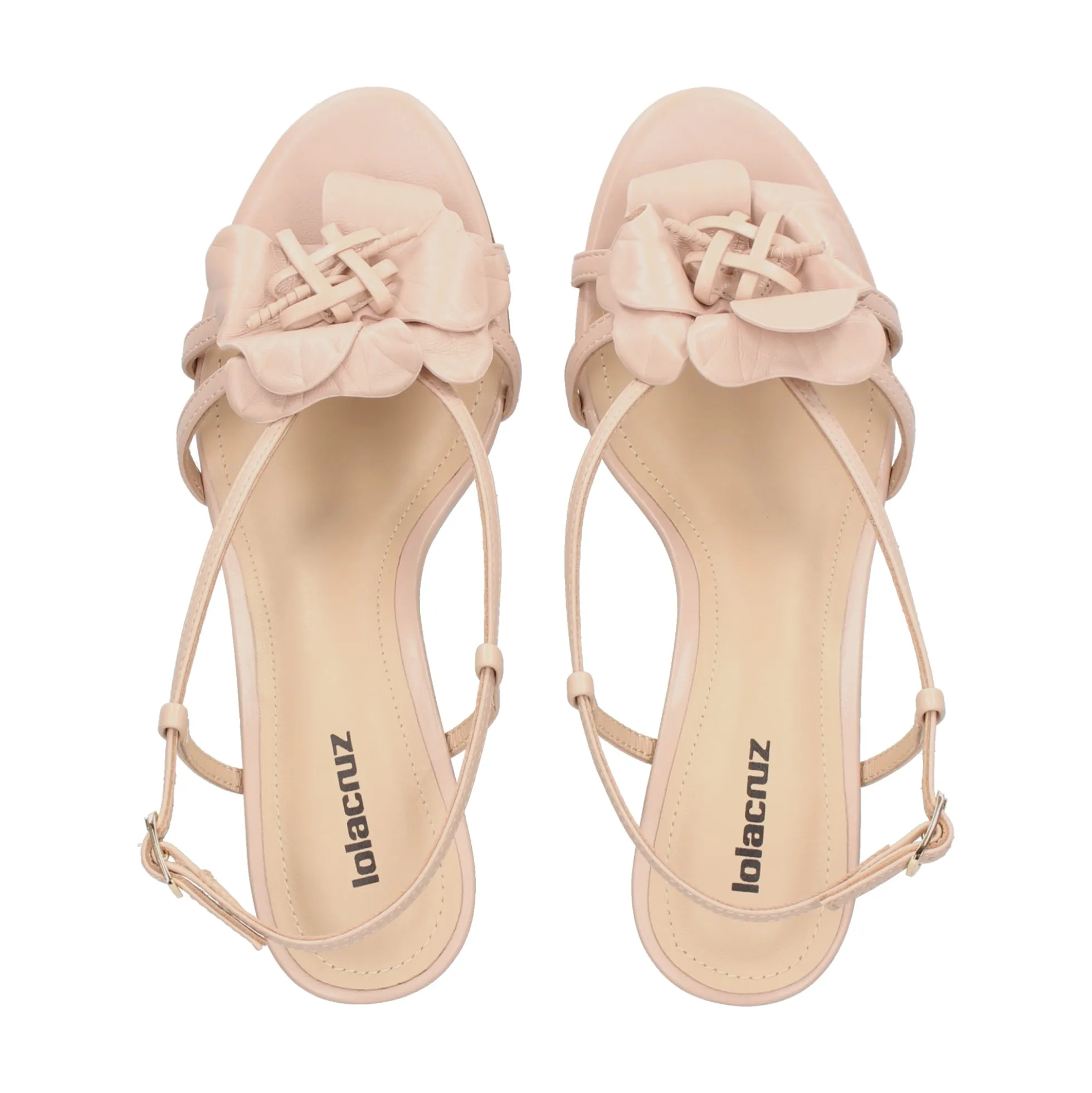 LOLA CRUZ Sandalias con tacón de Mujer 035Z13BK-D-V25 NUDE