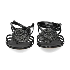 LOLA CRUZ Sandalias planas de Mujer 057Z13BK NEGRO