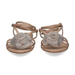LOLA CRUZ Sandalias planas de Mujer 057Z13BK NUDE