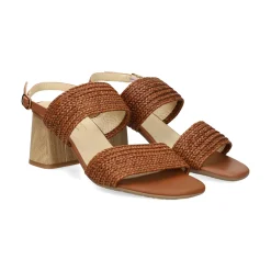 LÓPEZ Sandalias con tacón de Mujer 21187 TABACO