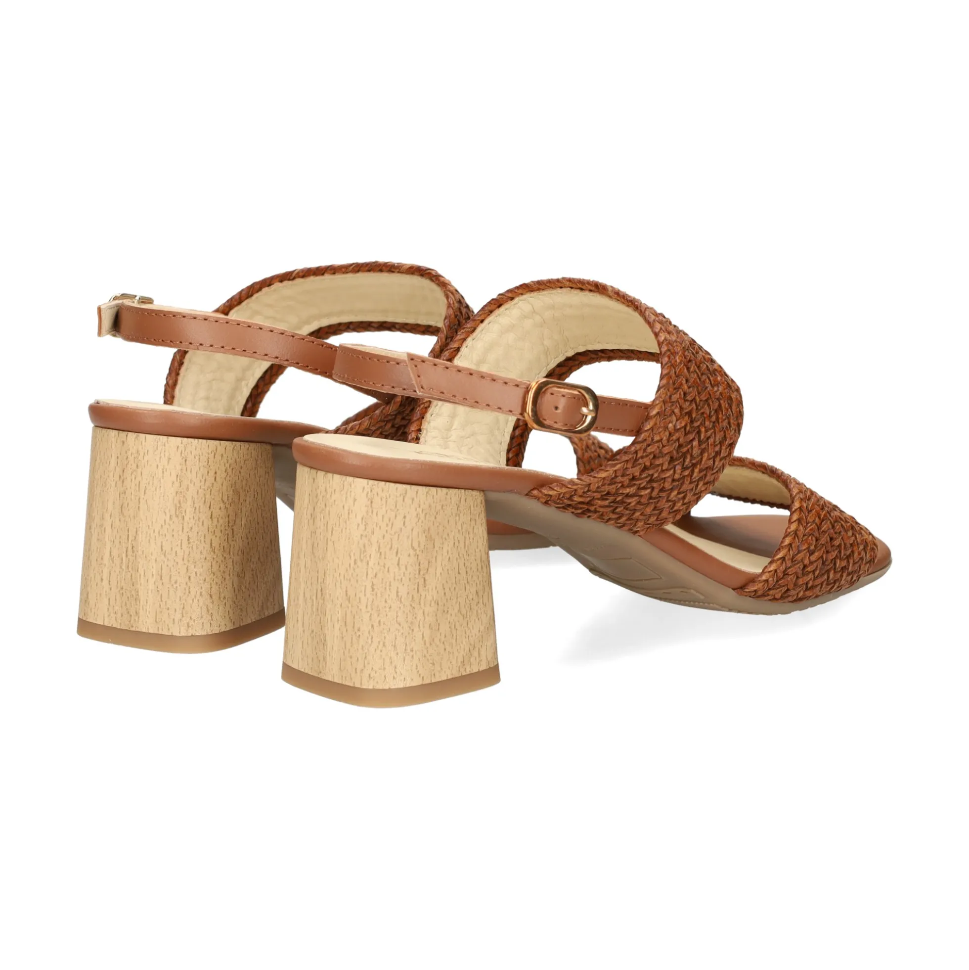 LÓPEZ Sandalias con tacón de Mujer 21187 TABACO