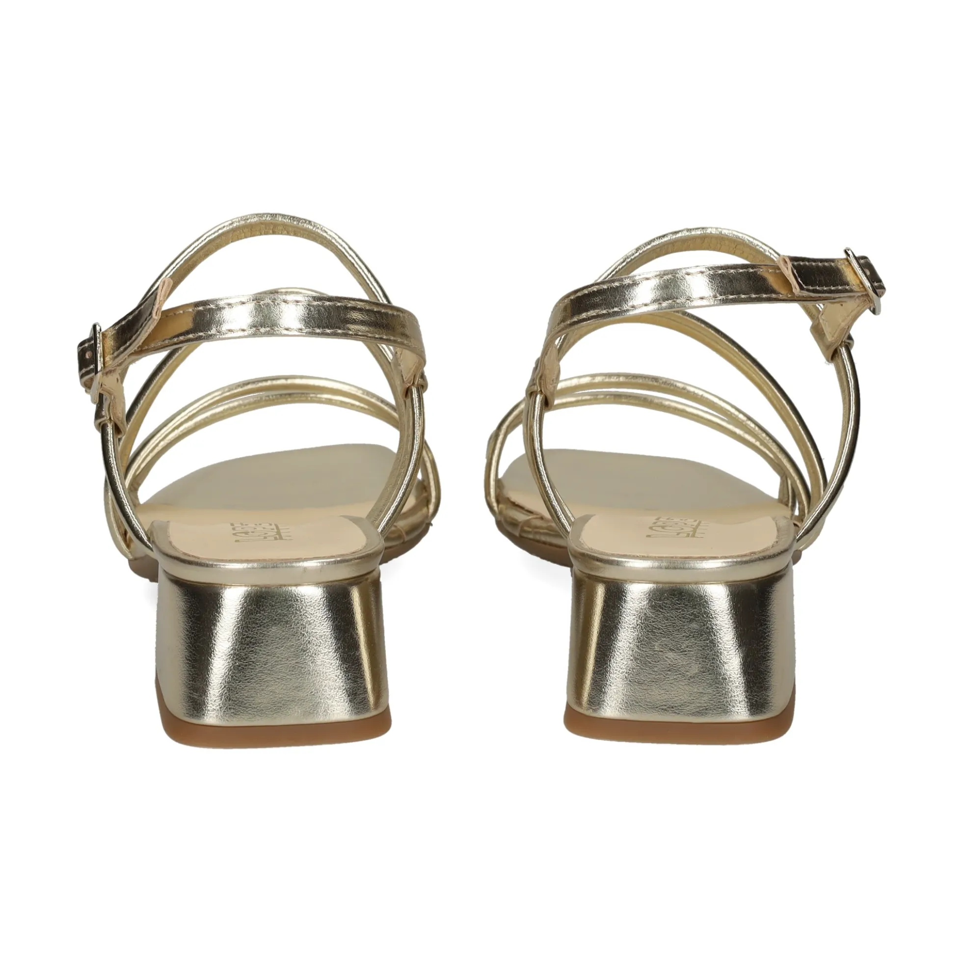 LÓPEZ Sandalias con tacón de Mujer 23039 PLATINO