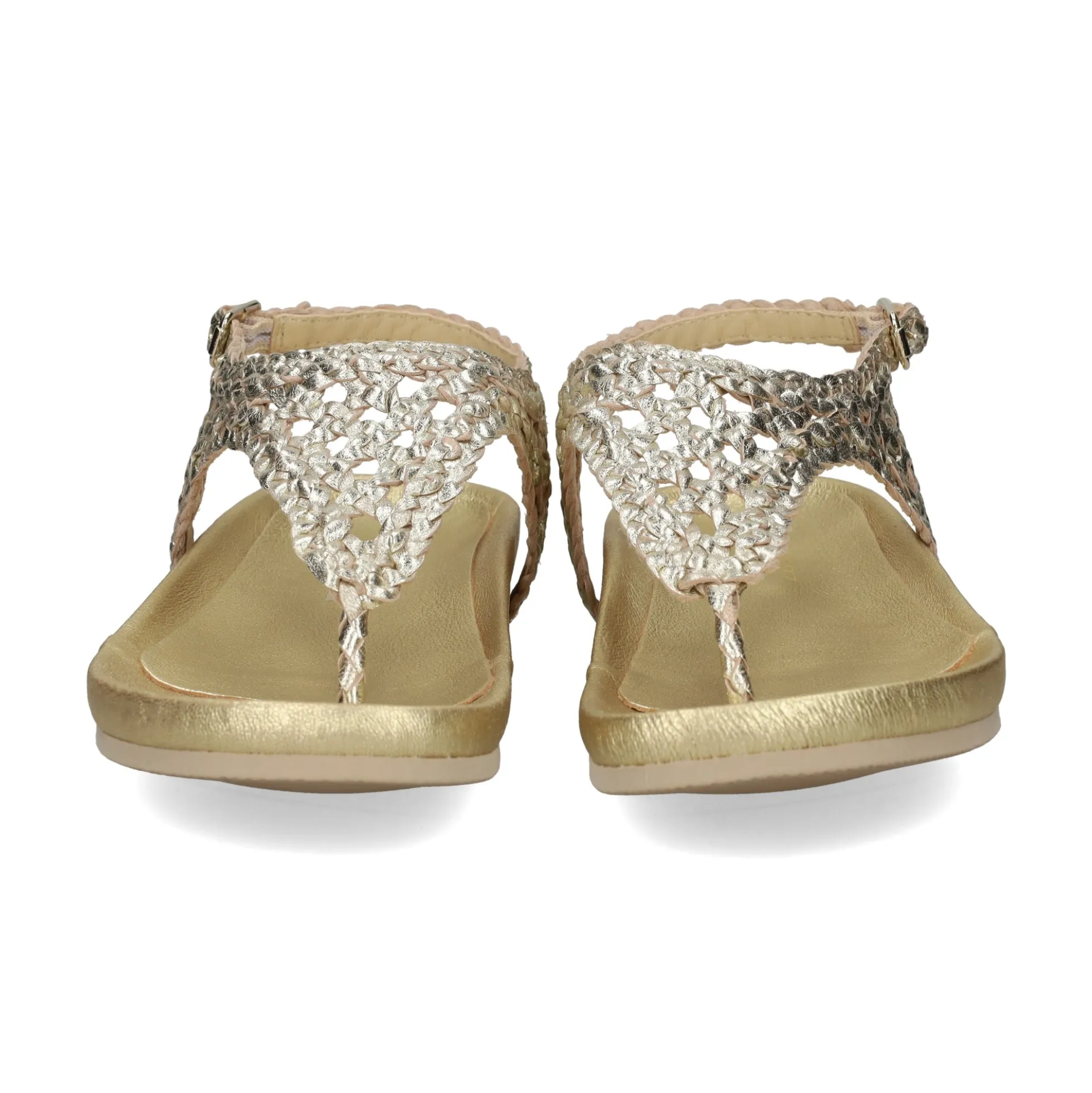 LÓPEZ Sandalias planas de Mujer 24740 PLATINO