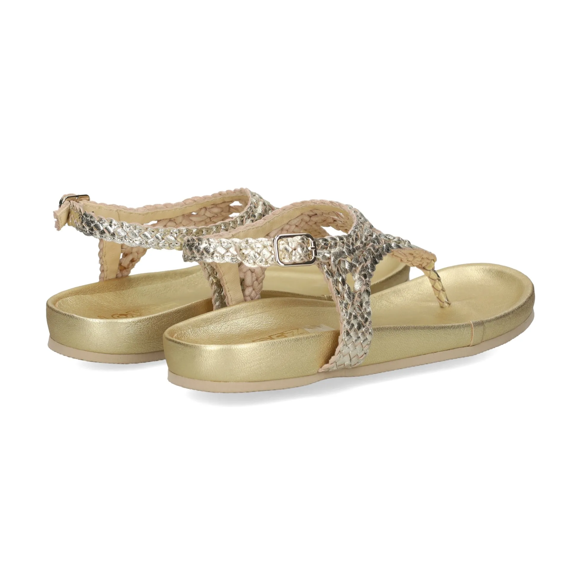 LÓPEZ Sandalias planas de Mujer 24740 PLATINO