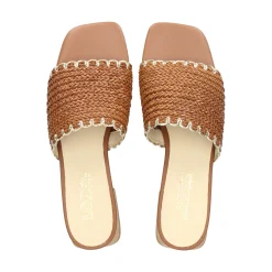 LÓPEZ Sandalias planas de Mujer 24505 TABACO