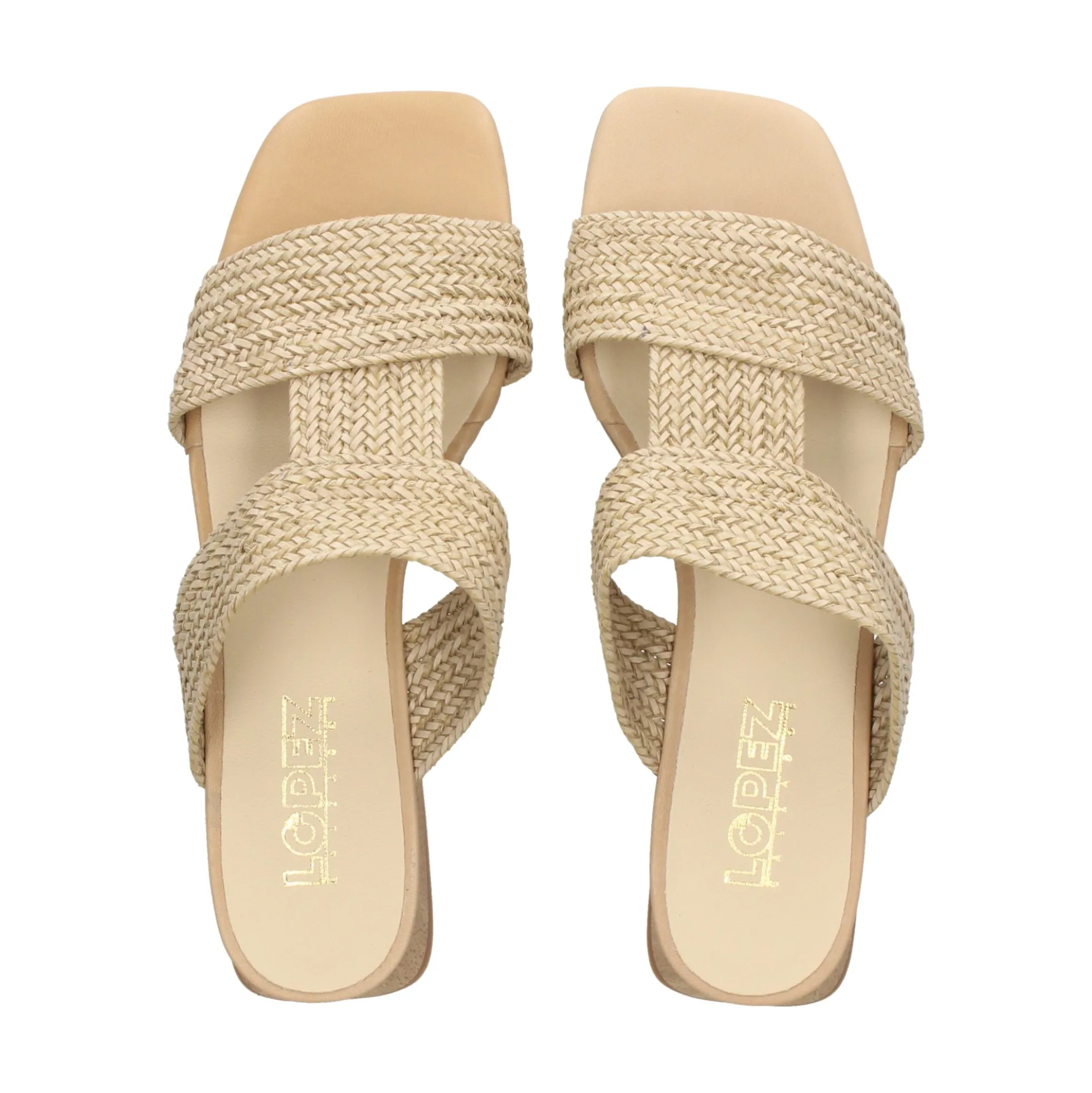 LÓPEZ Sandalias planas de Mujer 23028 ARENA