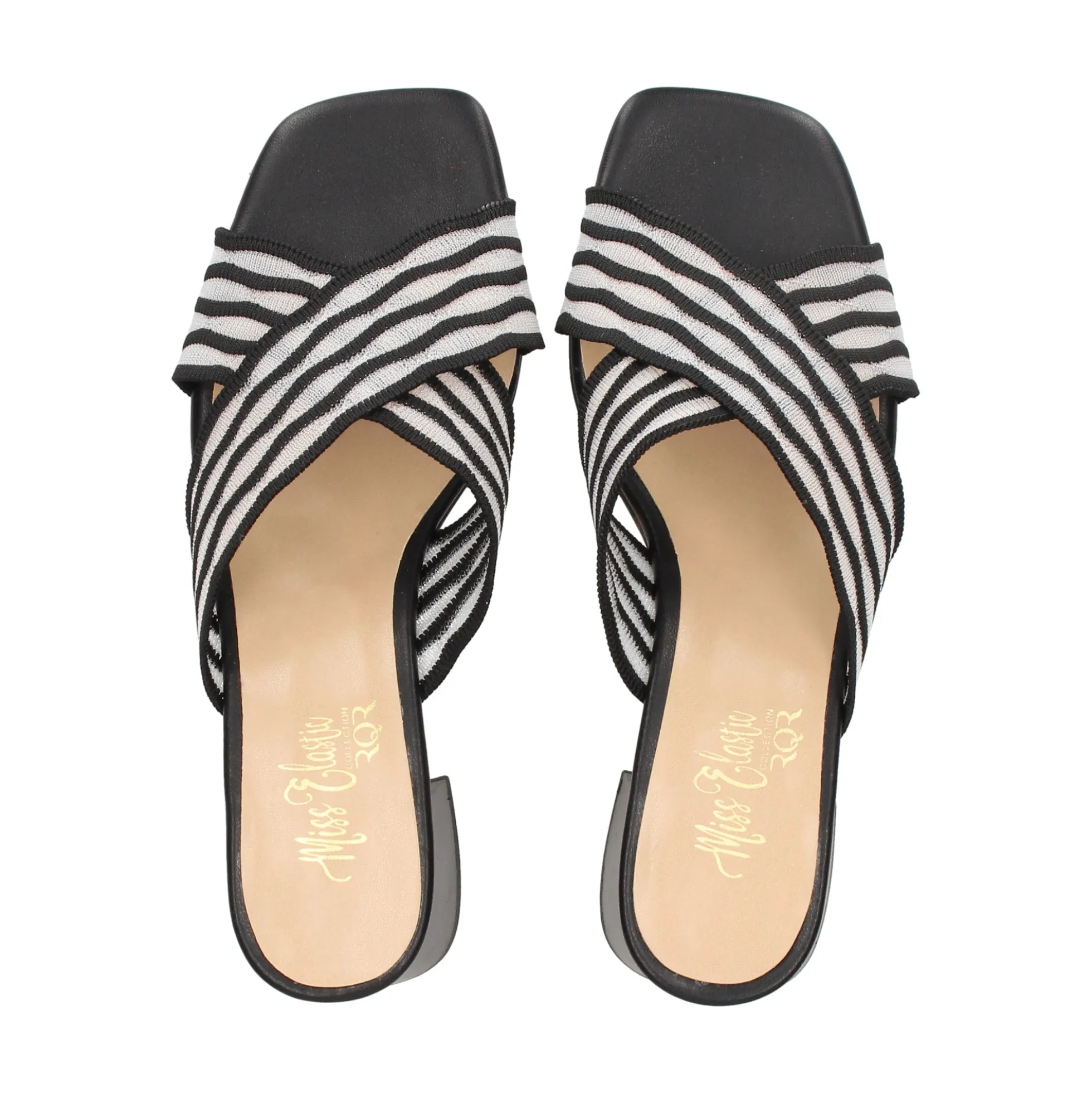 MISS ELASTIC Sandalias con tacón de Mujer 70072 05 NEGRO