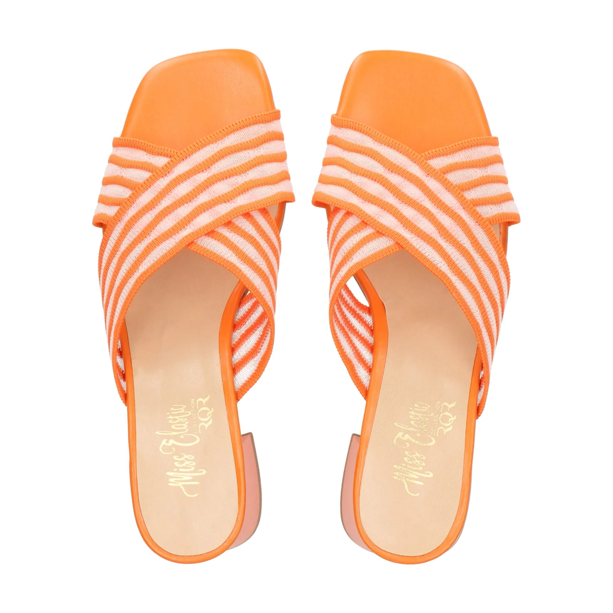 MISS ELASTIC Sandalias con tacón de Mujer 70072 56 MANDARINA