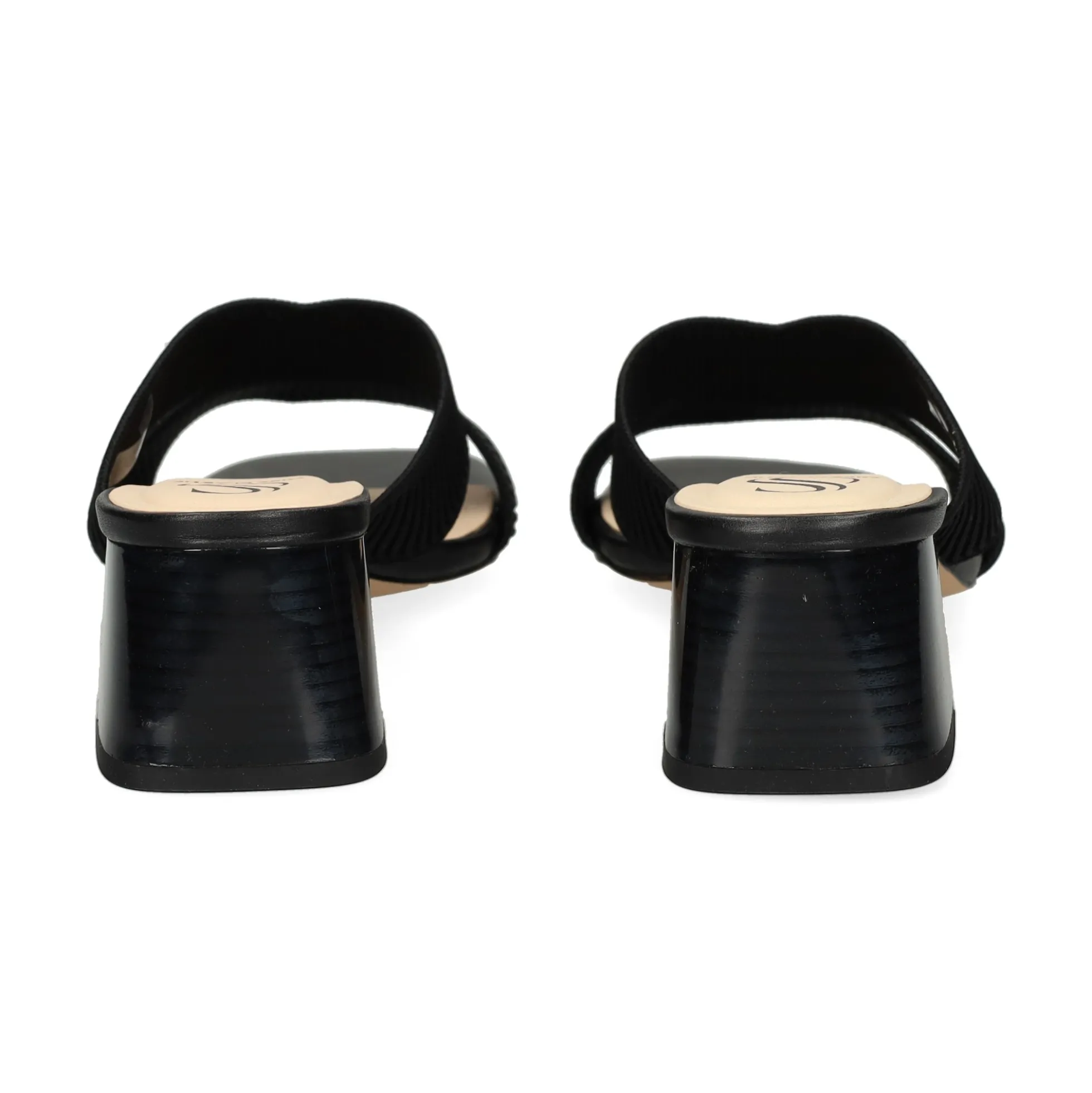 MISS ELASTIC Sandalias con tacón de Mujer 73033 05 NEGRO