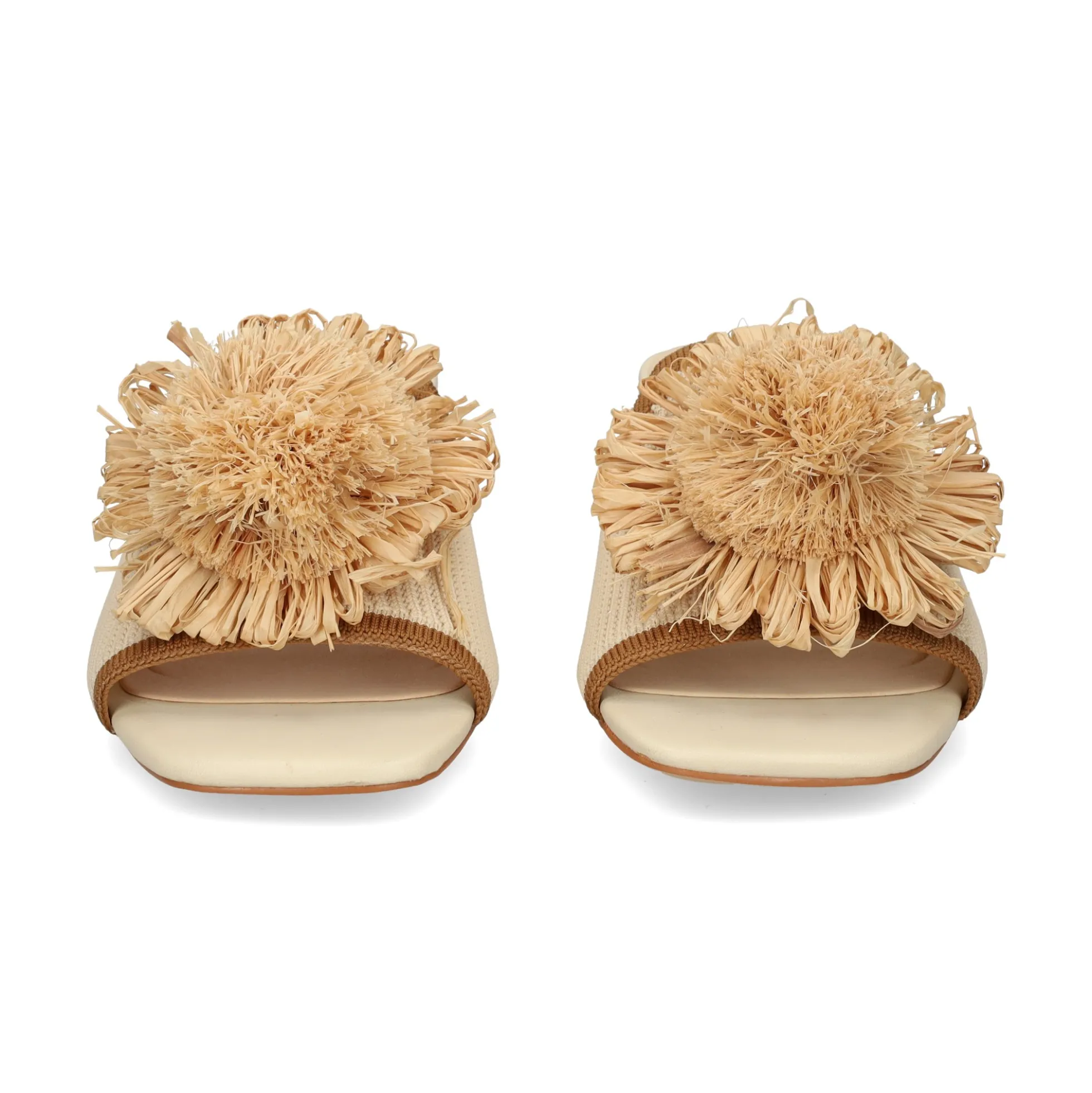 MISS ELASTIC Sandalias con tacón de Mujer 73031 2R CREMA/CUERO