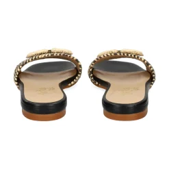 MISS ELASTIC Sandalias planas de Mujer 70106 99 NEGRO/CAMEL