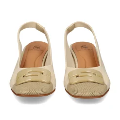 MISS ELASTIC Zapatos de tacón medio de Mujer 76404 3V CREMA/AVENA