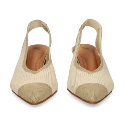 MISS ELASTIC Zapatos de tacón medio de Mujer 76535 3V CREMA/AVENA