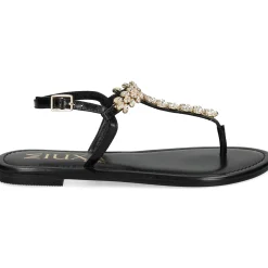 MIUXA Sandalias planas de Mujer XAVI NEGRO