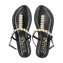 MIUXA Sandalias planas de Mujer XAVI NEGRO