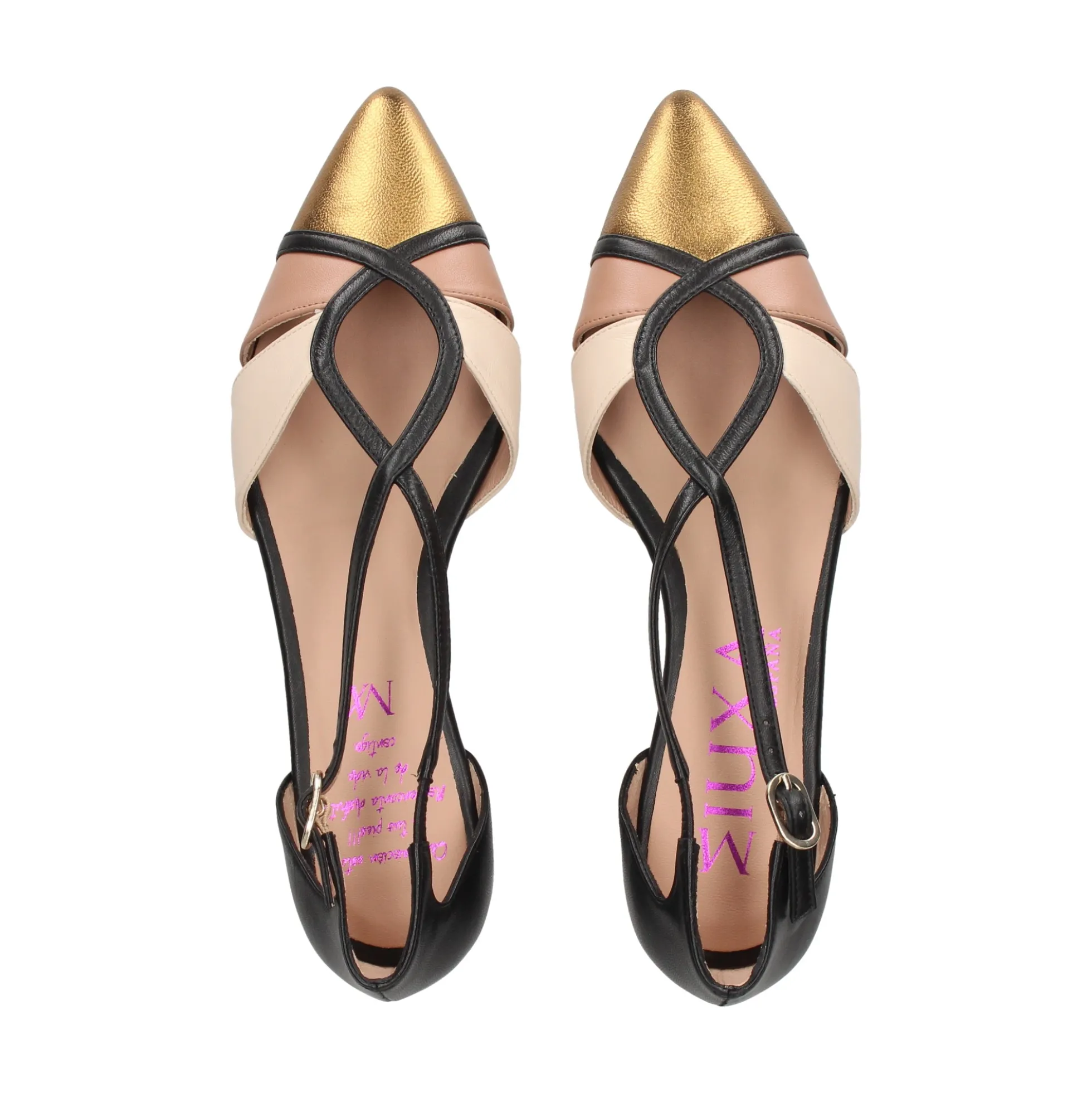 MIUXA Zapatos planos de Mujer ZANDY AFRO/LAP/NEGRO