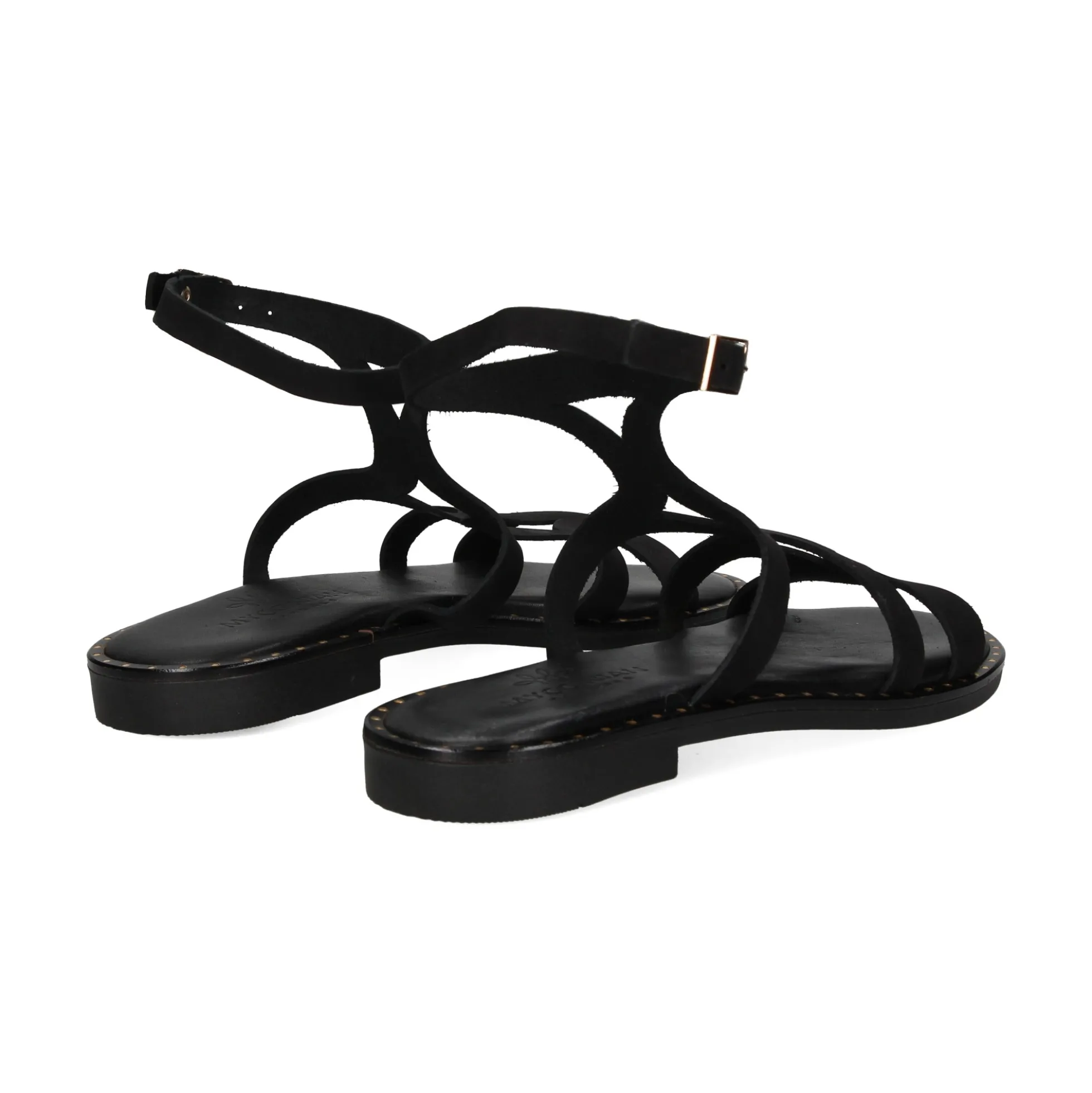 MYCONIAN Sandalias planas de Mujer 2133 NEGRO