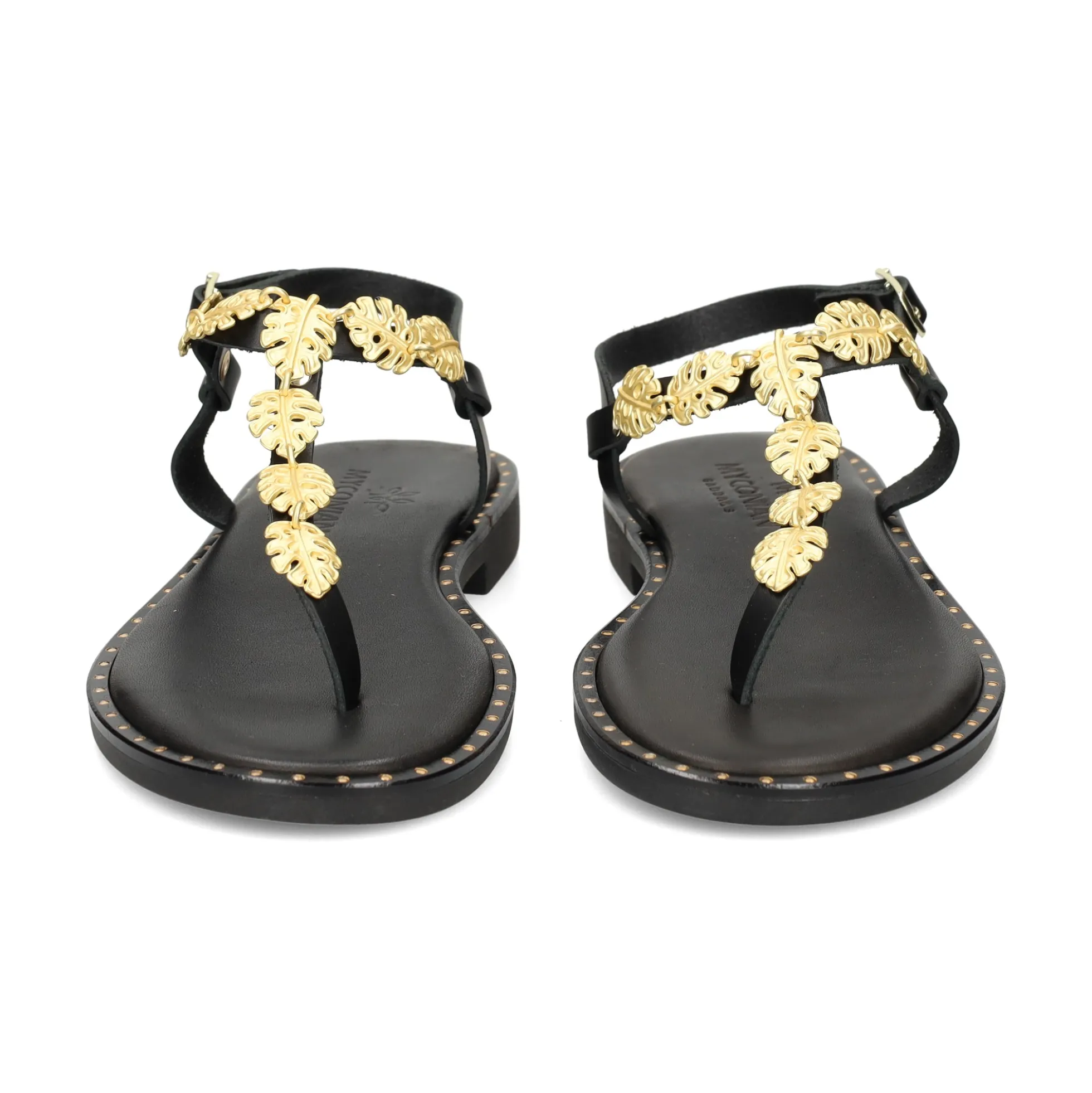 MYCONIAN Sandalias planas de Mujer 221582 NEGRO