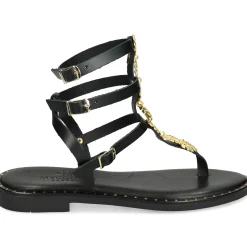MYCONIAN Sandalias planas de Mujer 221082 NEGRO