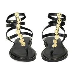MYCONIAN Sandalias planas de Mujer 221082 NEGRO