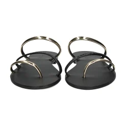 NICOLAS LAINAS Sandalias planas de Mujer 927-T BLACK GOLD